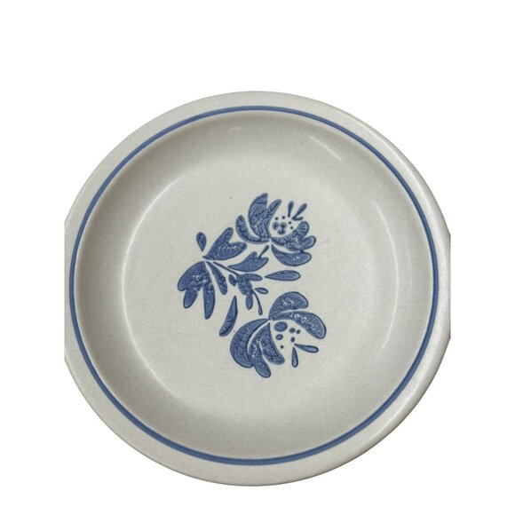 VTG Pfaltzgraff Yorktowne Stoneware Side Plates 7" Blue Flowers READ Set of 3 - Picture 5 of 7